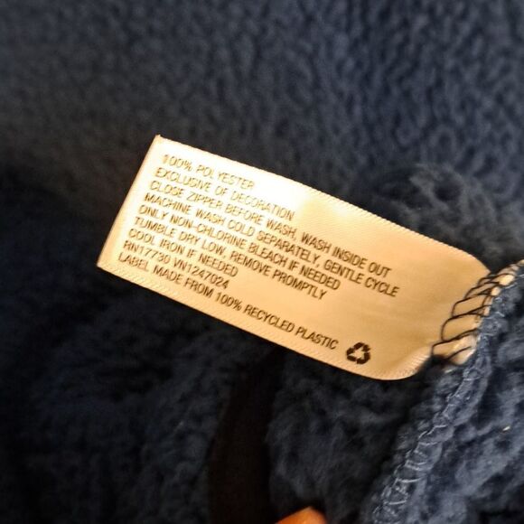 Goodfellow & Co blue zip up fleece jacket size XXL - Picture 6 of 6